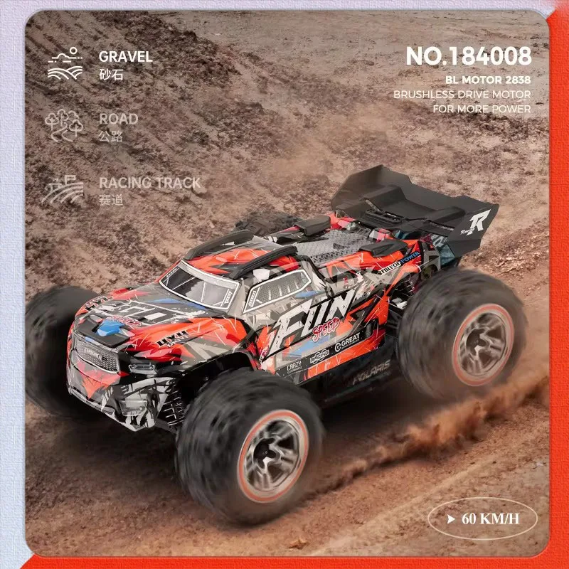 New 1：18 Wltoys Rc Car 184008/184008b1 Three In One Brushless Electric 4wd Remote Control Off Road Vehicle Toy Children'S Gift