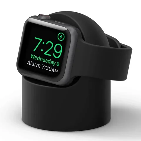 แท่นชาร์จสําหรับ Apple Watch Series 9 8 7 6 5 SE 3 Ultra 1 2 Charger Dock Station วงเล็บซิลิโคน Iwatch สายชาร์จผู้ถือ