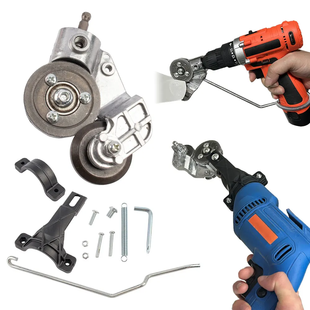 

3pcs Drill Convert Shears Plate Cutter Metal Sheet Cutter Tool Labor-saving Cutting Tool Sheet Metal Cut Electric Scissor