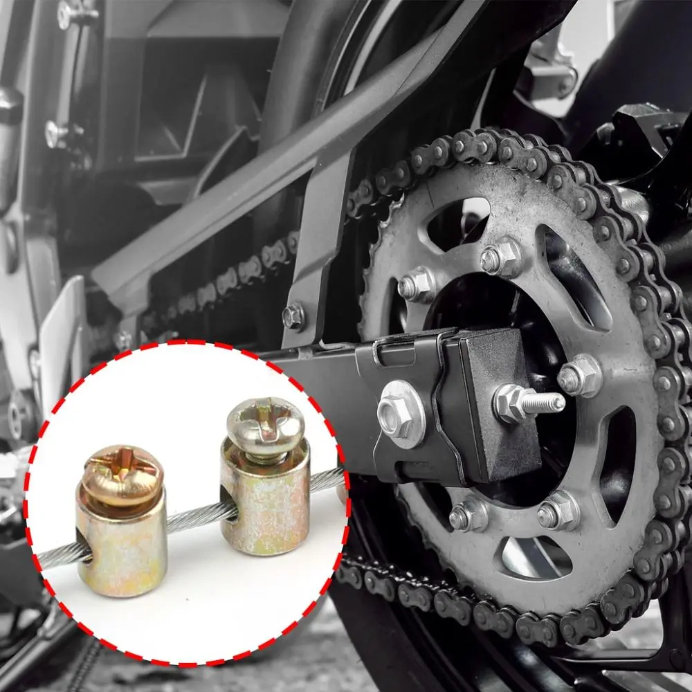 10PCS Cable Fixing Bolt Motorcycle Throttle Cable Clamp Metal Fixing Wire Rope Clip Anti Slip Compact Structure Brake Cable Clip