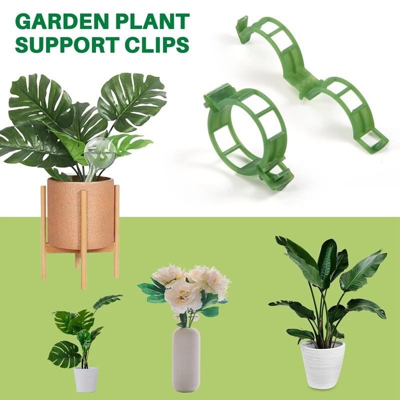 200 PCS Garden Plant Support Clips, Tomato Clips, Trellis Clips, For Cucumber Flower Squash Vine, 1 Inch Inner Diameter