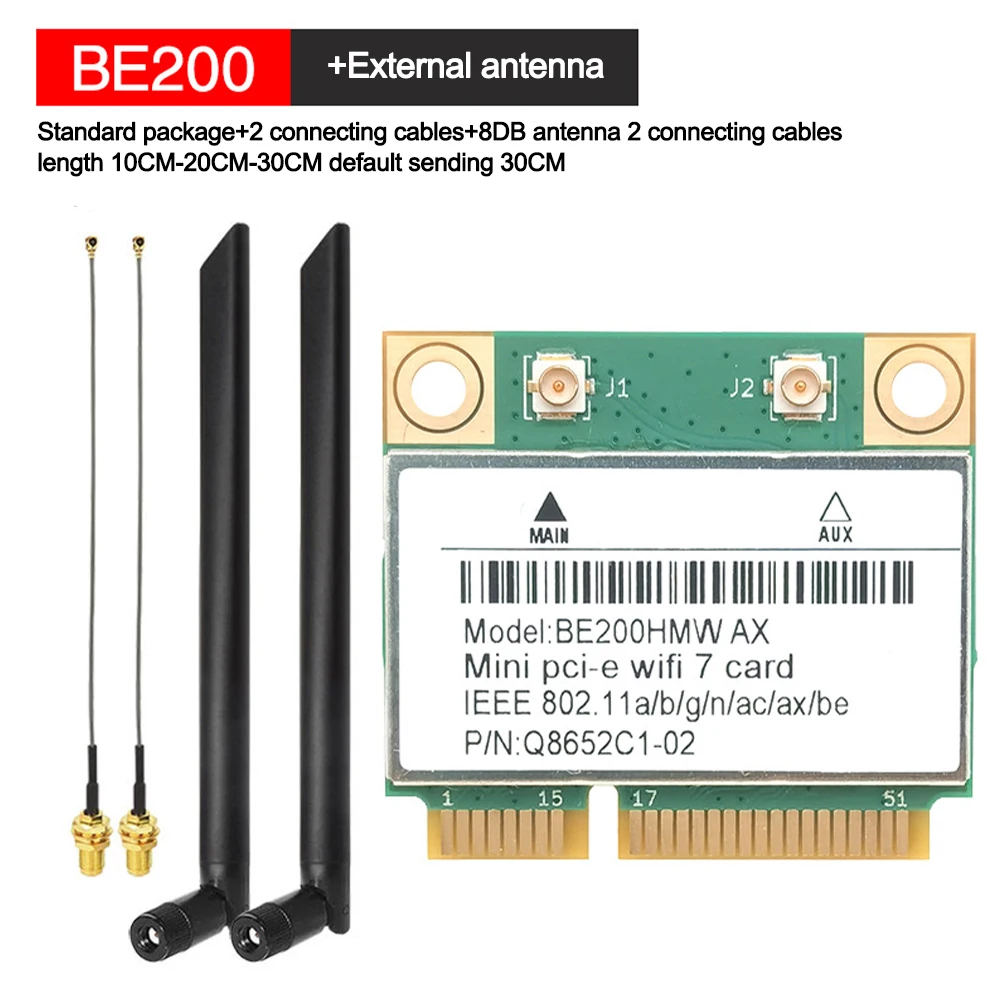 WiFi 7 BE200HMW 2,4G/5G/6 ГГц трехдиапазонный сетевой адаптер Wi-Fi Bluetooth 5,4 BE200 беспроводной ключ для ПК/ноутбука для Win10/11 WiFi6E