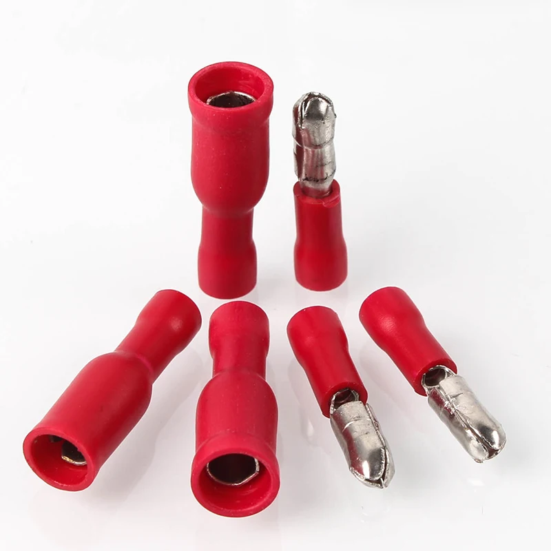 20/60/100pcs Female Male Insulated Electric Wire Connector Crimp Bullet Terminal for 22~10 AWG Audio Wiring FRD MPD