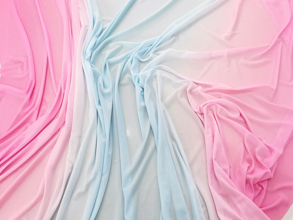 1 Meter X 1,5 Meter Polyester Stretch-Netzstoff Tüll Weicher Ombre-Netzstoff für Bühnendekoration – Detail 23