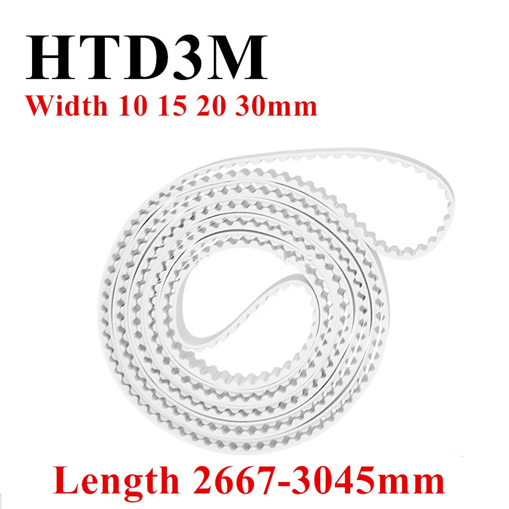 

HTD3M Ring Connection Timing Belt Polyurethane Steel PU Loop Synchronous Belt Width 10 15 20 30mm Length 2667-3405mm