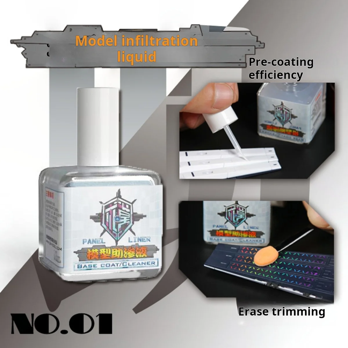 Model Painting 18ml Fluorescent Panel Liner Paint Water-based Penetrating Ink for Model Coloring Tools Hobby DIY Pigment Q06101