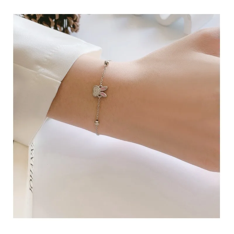 

Kalaini Original Design Year of The Rabbit Bracelet Rabbit Bracelet Long-eared Rabbit Bracelet Silver Jewelry