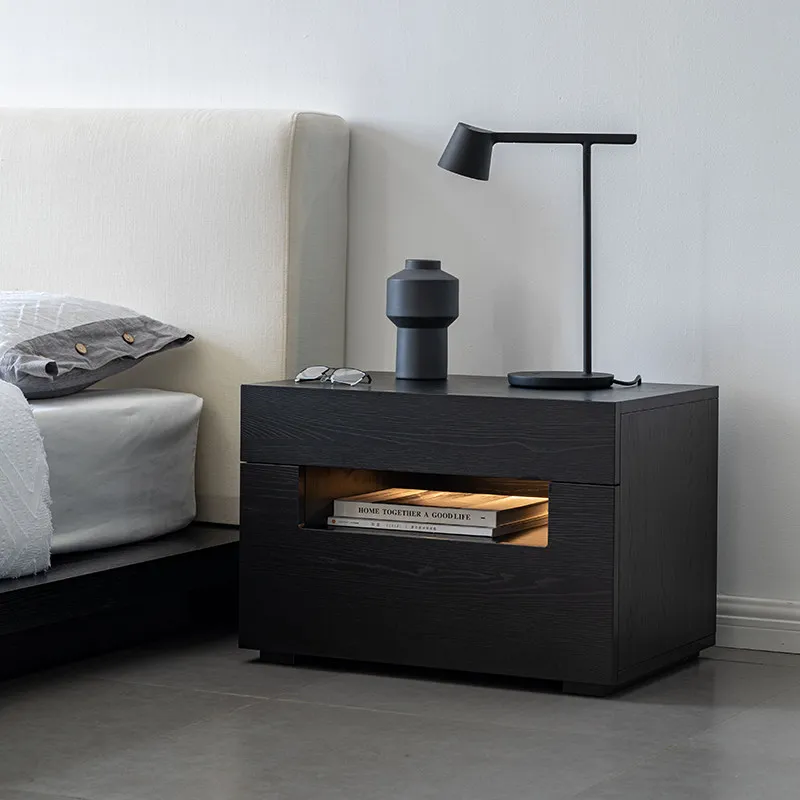 European Decor Bedside Table Protect Princess Unique Black Bedside Table Drawer Nordic Luxury Mesa De Cabeceira Room Furniture