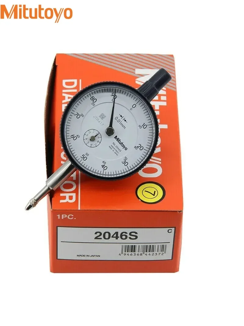 ميتوتويو اليابان 2046S 0.01 مللي متر مؤشر الاتصال الدقيق 10 مللي متر المكبس مقياس قياسي لفحص الاختبار