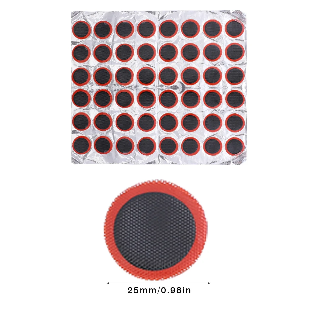 48pcs Tire Patch Rubber Bike Tyre Repair Pad Portable Tire Inner Tube Pad Bicycle Repair Accessory