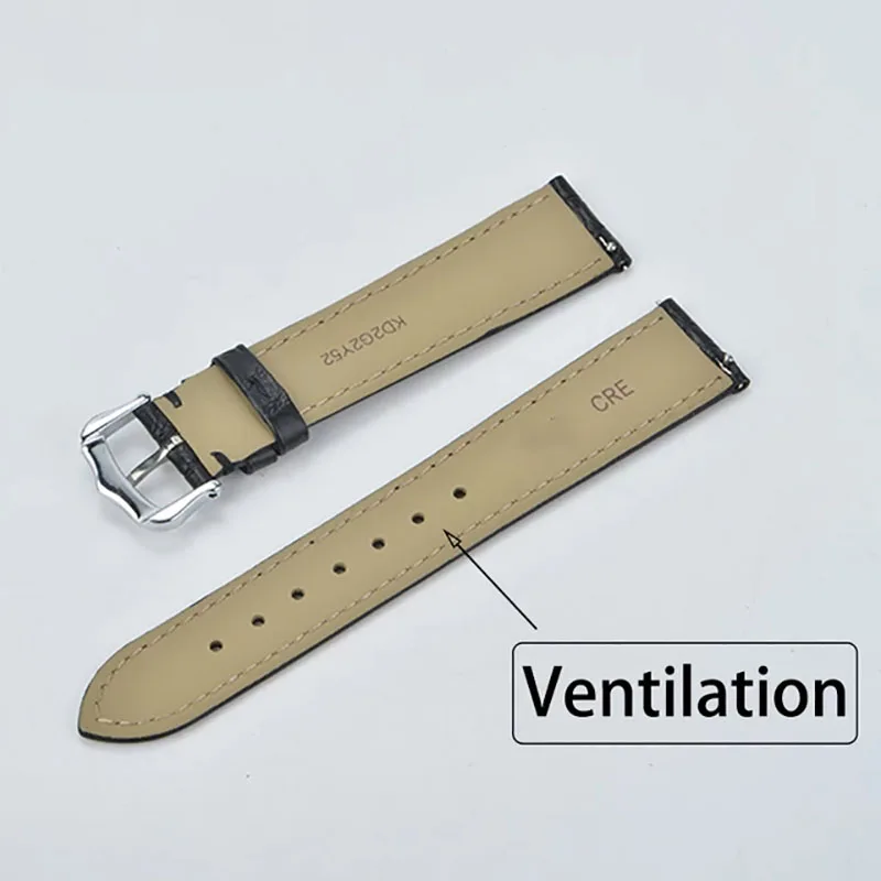 watchstrap cowhide crocodile pattern leather watchband suitable for CARTIER tank solo London Santos watch strap