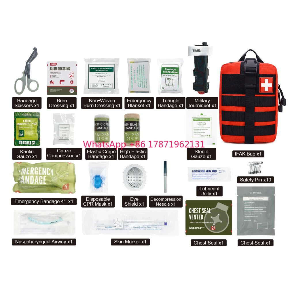 Risenmed factory customized nuclear radiation war emergency survival kit with radio usa outdoor