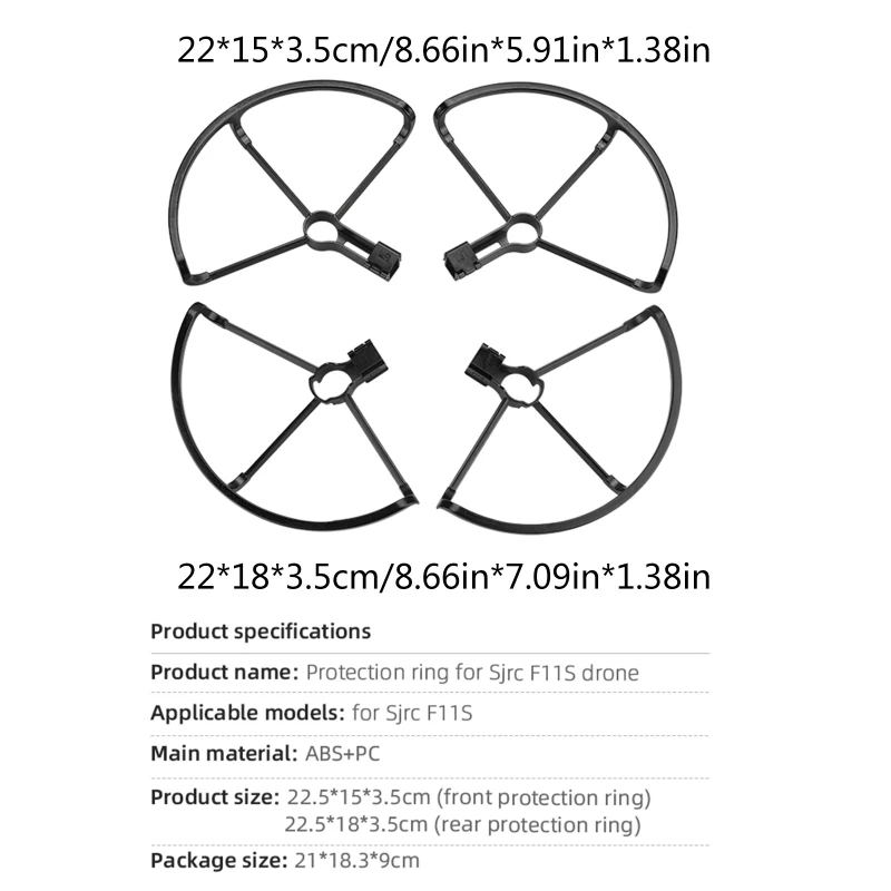 1 zestaw Propeller Protector antykolizyjna pierścień ochronny rekwizyty straż dla Sjrc F11S/F11 Pro/F11/F11 4K PRO Dropship