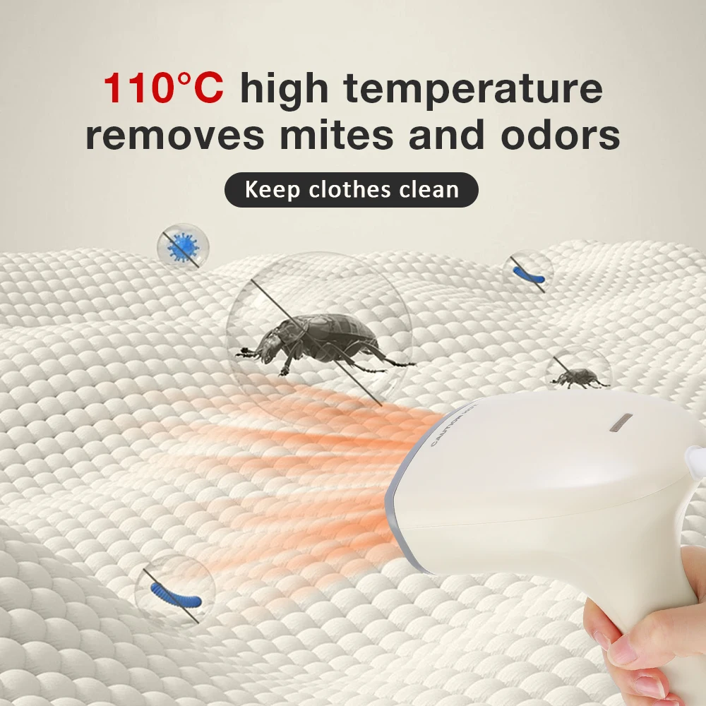 2 في 1 يده آلة تنظيف الملابس بالبخار الحديد البخار نظافة للمنزل القماش الكهربائية معلقة العث إزالة باخرة مولد بخار الملابس