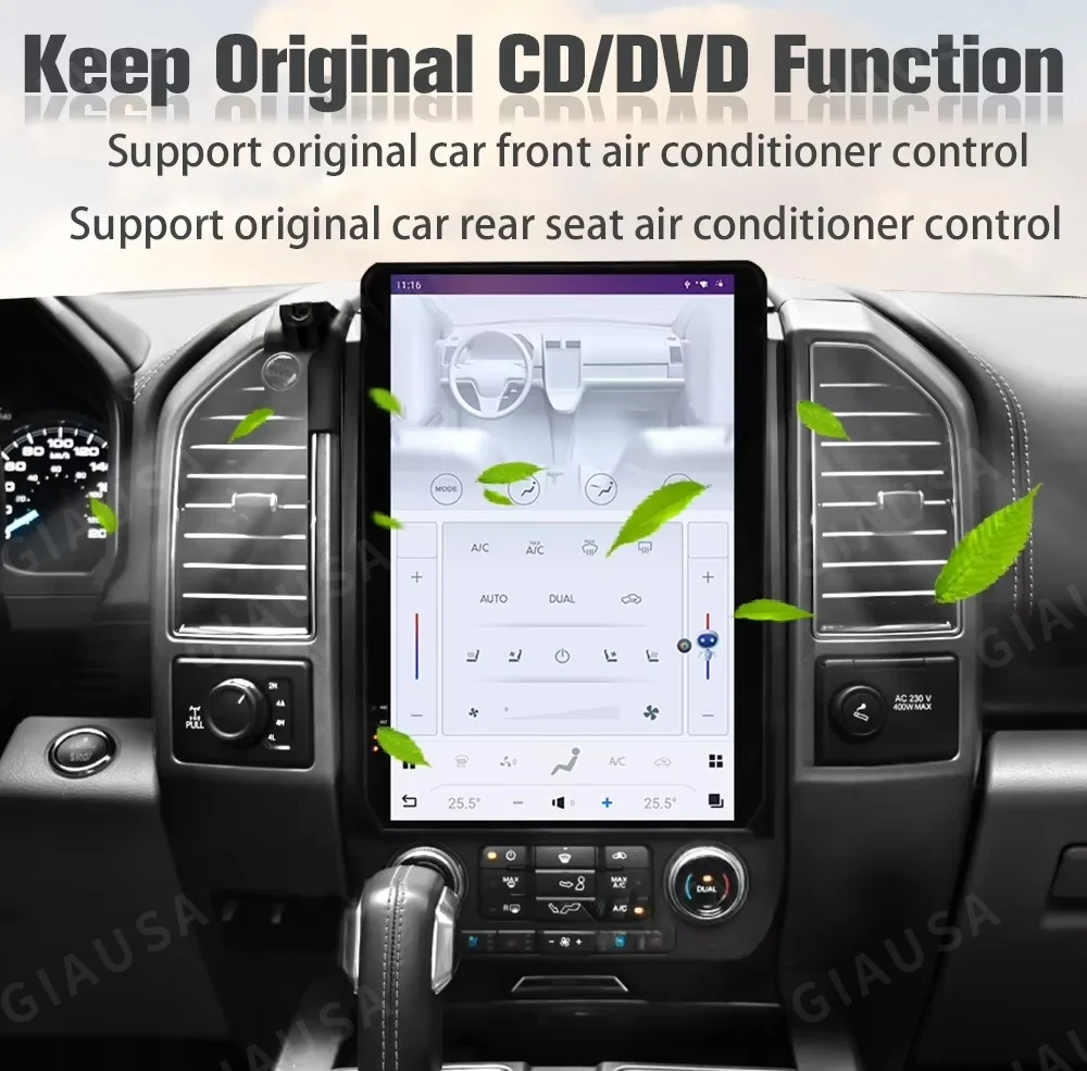

14.5 Inches Screen Car Radio Stereo For FORD F150 2015- 2022 Android 13 Auto Wireless CarPlay Multimedia Player Stereo Head Unit