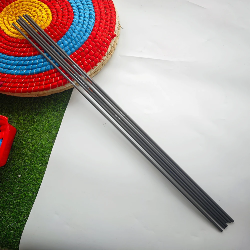 

12pc ID4.2mm or 6.2mm Pure Carbon Arrow Shaft Spine 250-1800 Straightness 0.001 for Bow Archery Huntting Shooting