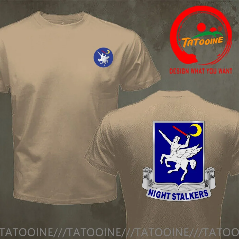 US Army 160th SOAR – Night Stalkers T Shirt Men Fashion Trendy Casual Clothing Stylish Tops Tee Shirt Leisure Tshirt