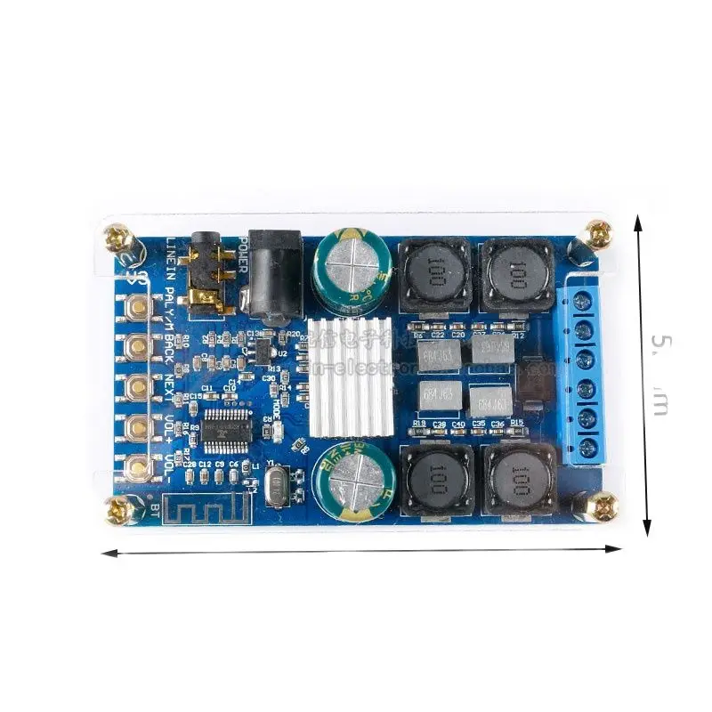 

Bluetooth digital power amplifier board dual channel 50W*2 audio amplifier board with shell without POP sound ZK-502B