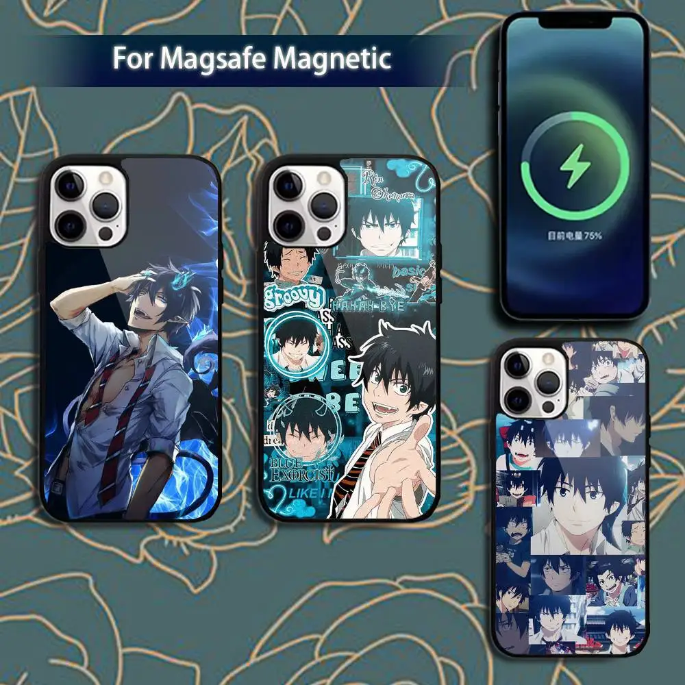 

Чехол для телефона A-Ao no Exorcist для iPhone 17,16,15,14,13,12,11, Pro, Max, Plus, Mini, Magsafe, Магнитный чехол для беспроводной зарядки