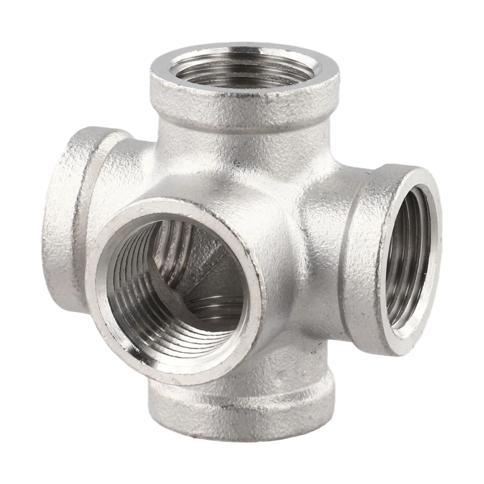 5Way 304 Stainless Steel Internal Thread Fittings NPT Female Thread for Oil Water and Compressed Air Pipeline Networks