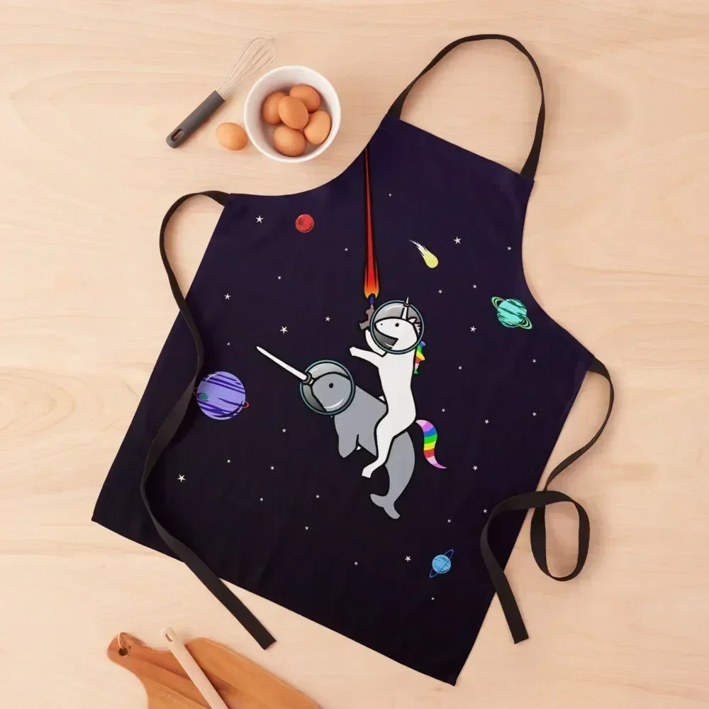 

Unicorn Riding Narwhal In Space Apron Kitchen For Women Waterproof Kitchen For Women For Woman Kitchen Items Home Apron