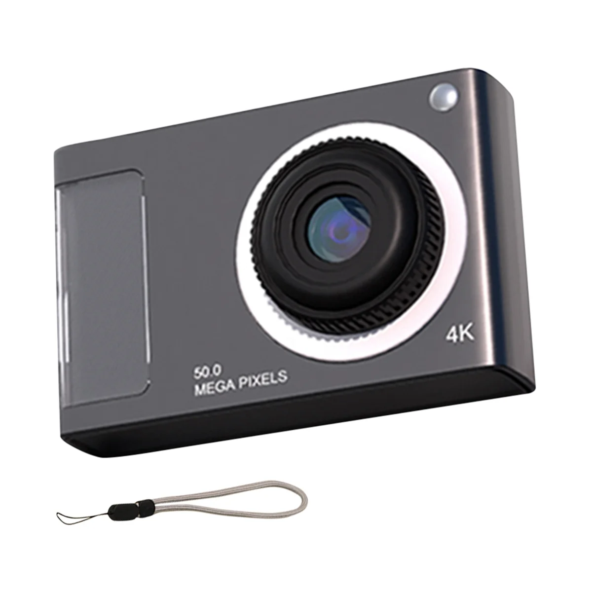 48MP HD Mini Camera 2.4in IPS Display 16X Zoom Digital Camera 4K Video Camera with Fill Light for Kids Students,Black