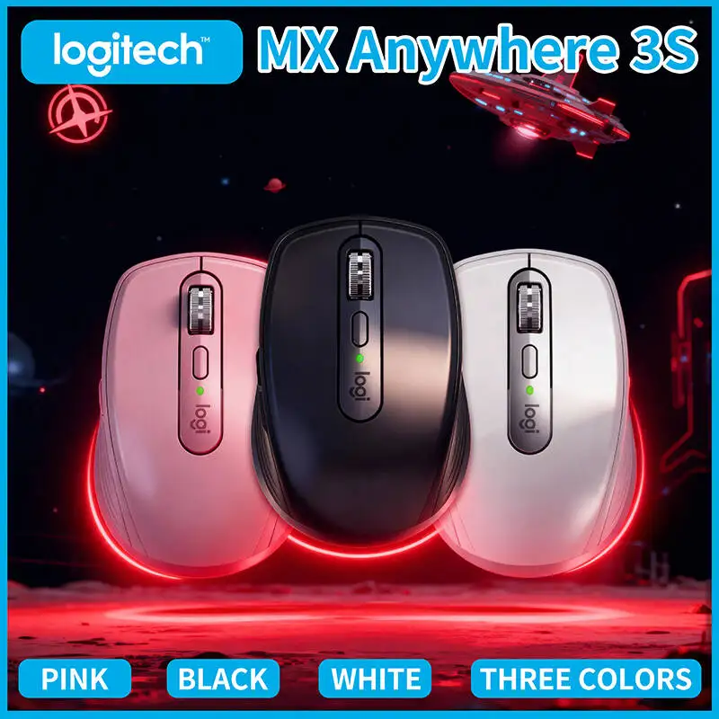 

Logitech MX Anywhere 3S for Mobile Professionals, Compact Design, Silent Clicks, Tracks on Glass
