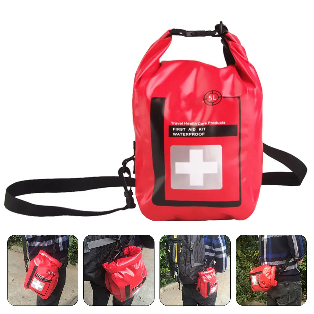 

5L Waterproof First Aid Bag Emergency Kit Storage Organizer with Shoulder Carry Handle for Outdoor Sports Camping Kayaking