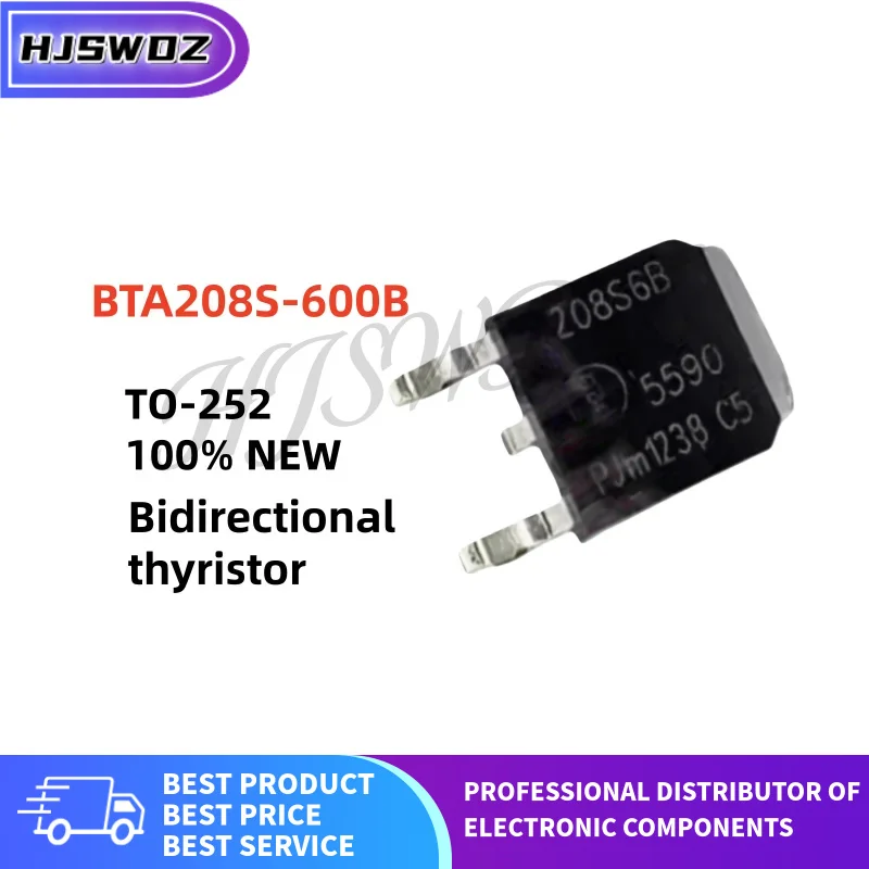 10~30Pcs 100% new BTA208S-600B BTA208S 208S-600 208S6B TO-252 Bidirectional thyristor In Stock