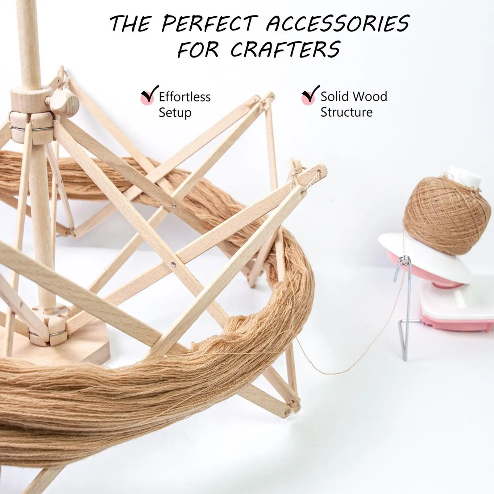 

Многофункциональный держатель-зонт для пряжи: большая моталка для пряжи для всей семьи, друзей, женщин, любителей рукоделия, на праздники