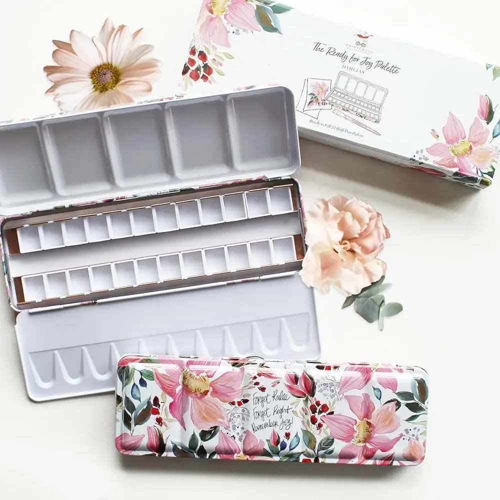 

Пустая палитра для акварели, 24 полупанели (Dahlias)
