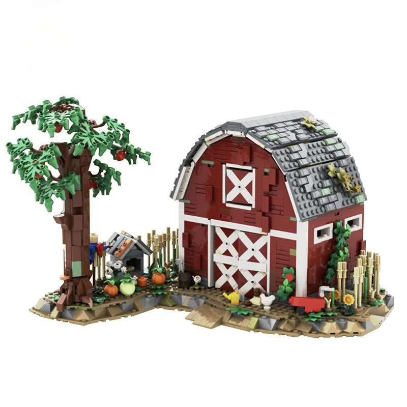 

Hot Architecture Series Rural Cottage Red Rural barns Barn BUilding blocks Bricks Toys For Adult Children Gifts Home Décor