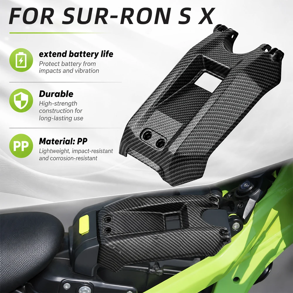 

Motorcycle Accessories Battery Cover Pack Backpack Storage Bag Guard Side Clamp Mount For Sur-Ron S X PP Plastic Dirt Bike Ebike