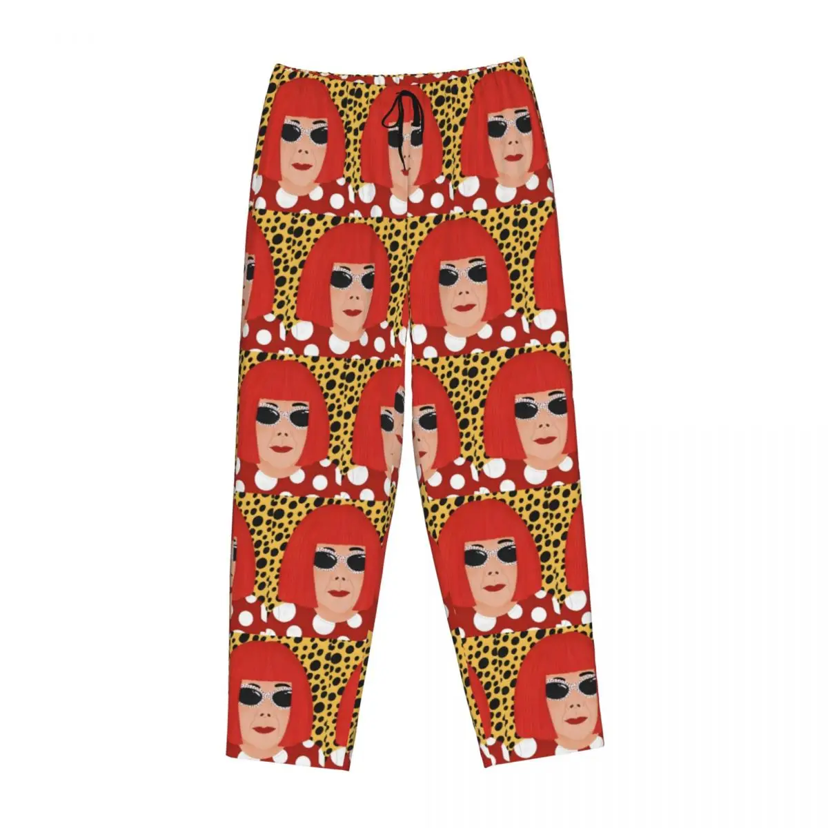 Custom Printed Women K-Kusama Yayoi Pajama Pants Abstract Art Sleepwear Sleep Lounge Bottoms with Pockets