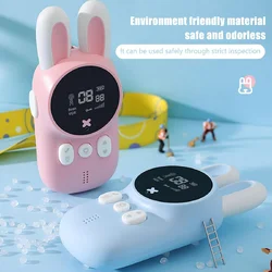 2pcs Kids Walkie-talkies Toy Battery Operated Bunny Walkie-talkies Childrens Radio Outdoor Camping Fun Toys Easter Party Favor