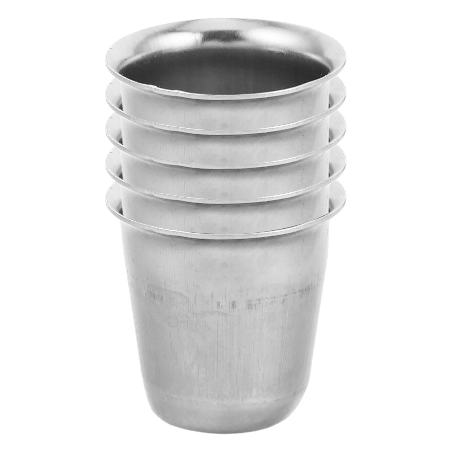 

5pcs Stainless Communion Cups Portable Tumbler Sacrificial Chalice Glassware Drinking Tumbler Set