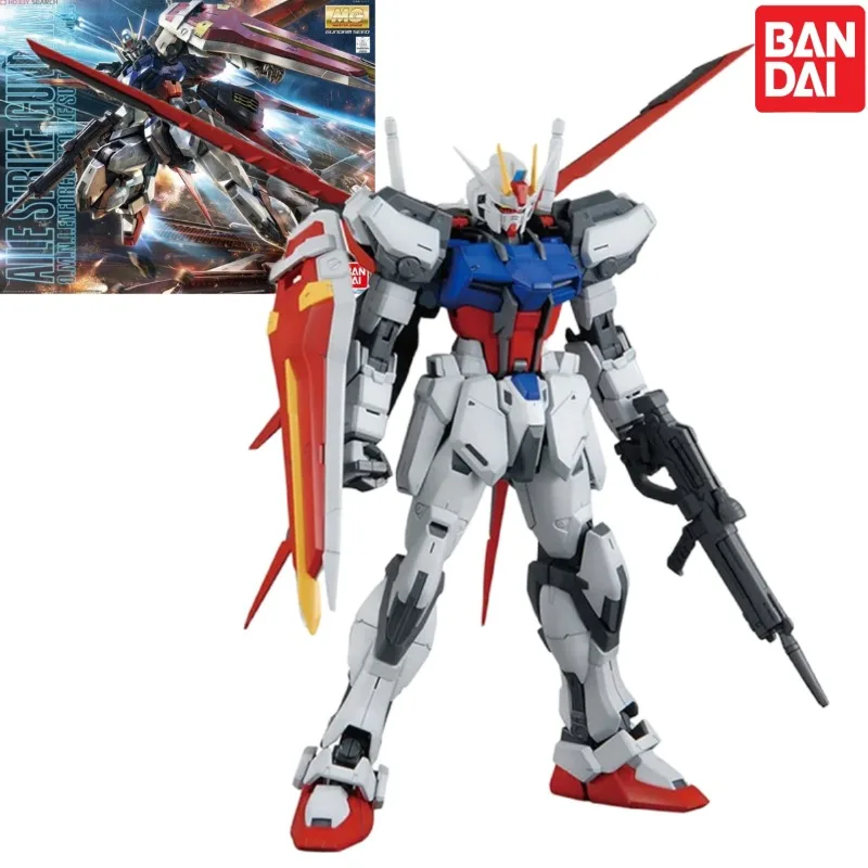 

Bandai Anime Model Original Genuine MG 1/100 Aile Strike Gundam Assembly Toys Action Figure Gifts Collectible Ornaments Kids