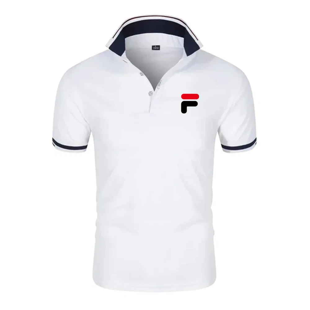 

2025 Hot selling men's summer leisure breathable comfortable Polo shirt men's printed high-quality short-sleeved T-shirtPolo