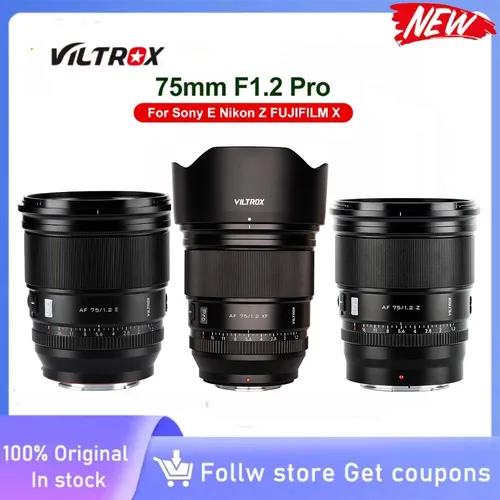 VILTROX 75mm F1.2 lente de enfoque automático retrato de gran apertura APS-C para cámara Fuji X Fujifilm XF Mount XT4 XT5 T100 XH2S X-XPro3