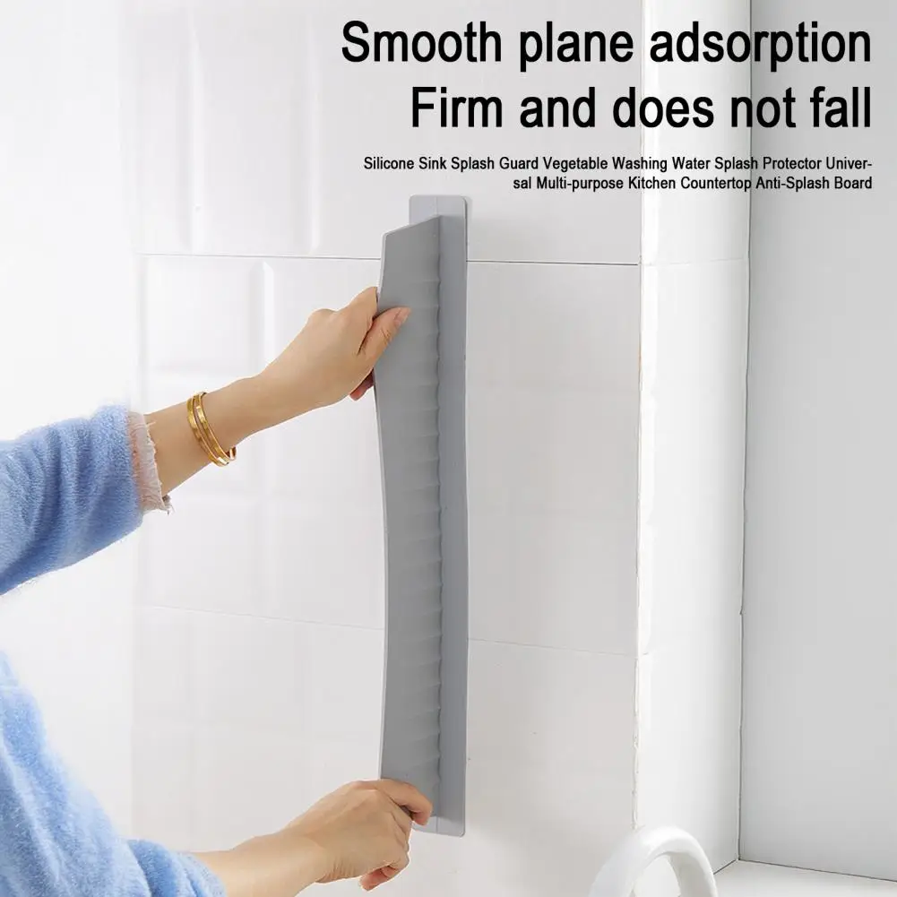 Silicone Sink Splash Guard Vegetable Washing Water Splash Protector Universal Multi-purpose Kitchen Countertop Anti-Splash Board