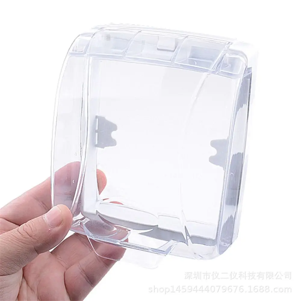 Wireless Doorbel Safety Power Outlet Transparent Doorbell Waterproof Cover Waterproof Splash Box Switch Rain Cover