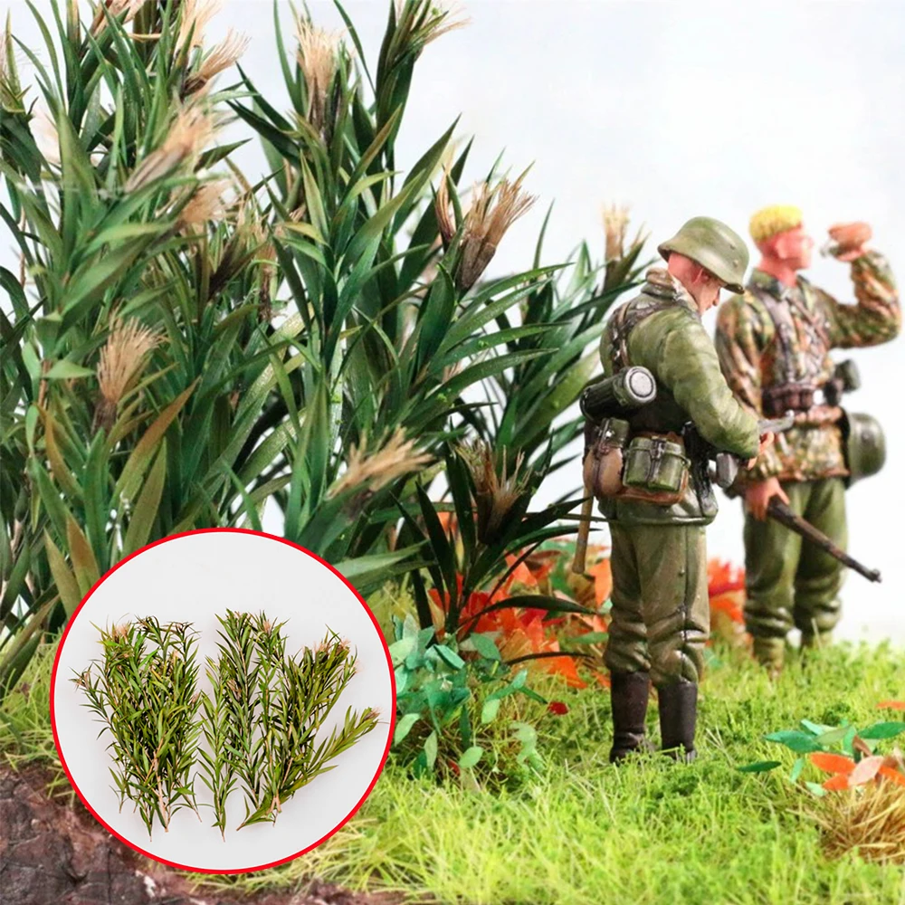 

Simulation Reed Grass Artificial Model Leafy Plants Diy Sand Table Layout Building Soldier War Game Scene Platform Material 1Pcs