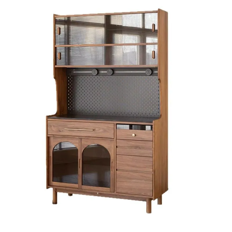 Aanpasbare Noord-Amerikaanse zwarte walnoot maaltijd zijwand geïntegreerde opslag huishoudelijke vloerkluis