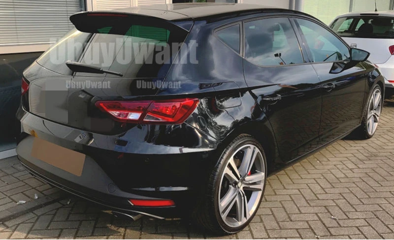 Für Seat LEON MK3 MK3.5 5F 5-Türer FR Style Spoiler 2012-2020 ABS-Material Heckdachspoiler Heckflügel (Nicht für 3-Türer) – Detail 1