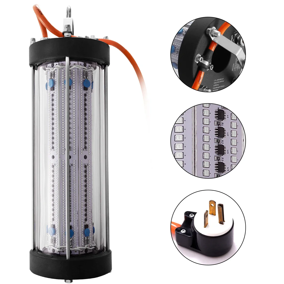 

High Lumen Attract Attract Top Mouth Culter Fishing Lamp IP68 2000W LED Underwater Fishing Light