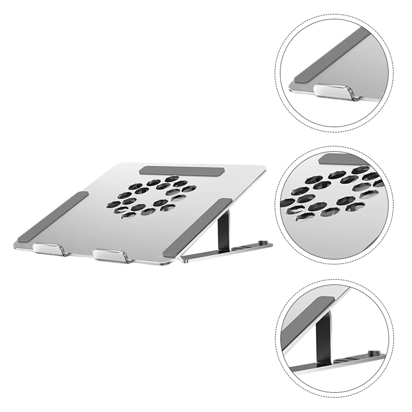 Notebook Cooler Adjustable Height 17.3 Inch Alloy Laptop Stand Large LED Fan Quiet Cooling Pad Notebook Heat