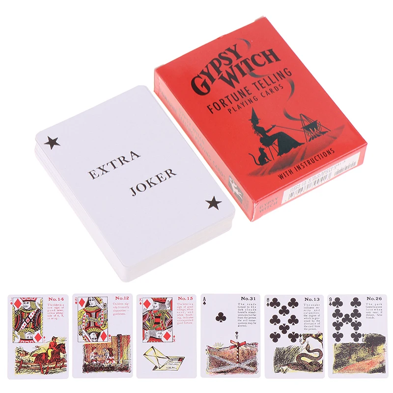 

Gypsy Witch Fortune Telling Playing Cards Oracle A 46 Tarot English Visions Divination Edition Deck Borad Games