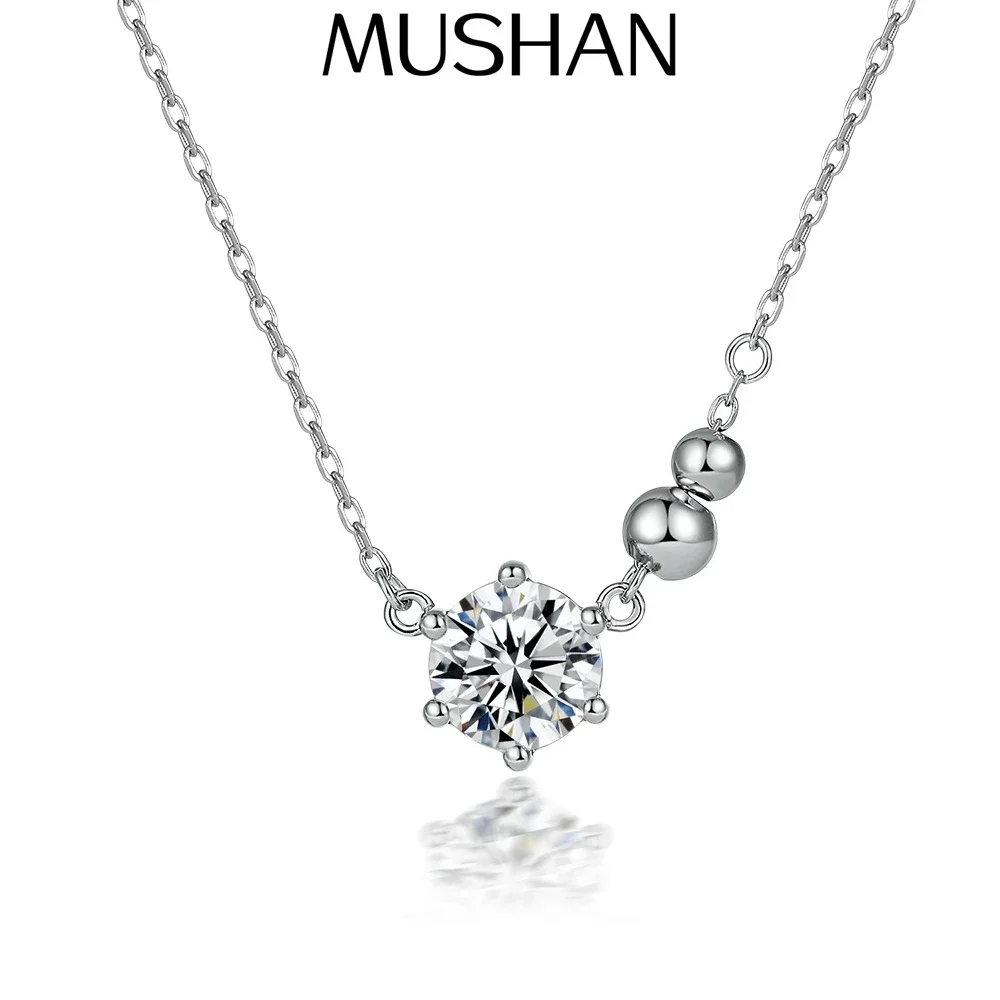 MuShan Luxury Jewelry 925 Sterling Silver Necklace Zircon 7A Infinity Office for Bride Real Gold Plated Premium Jewelry Pendant