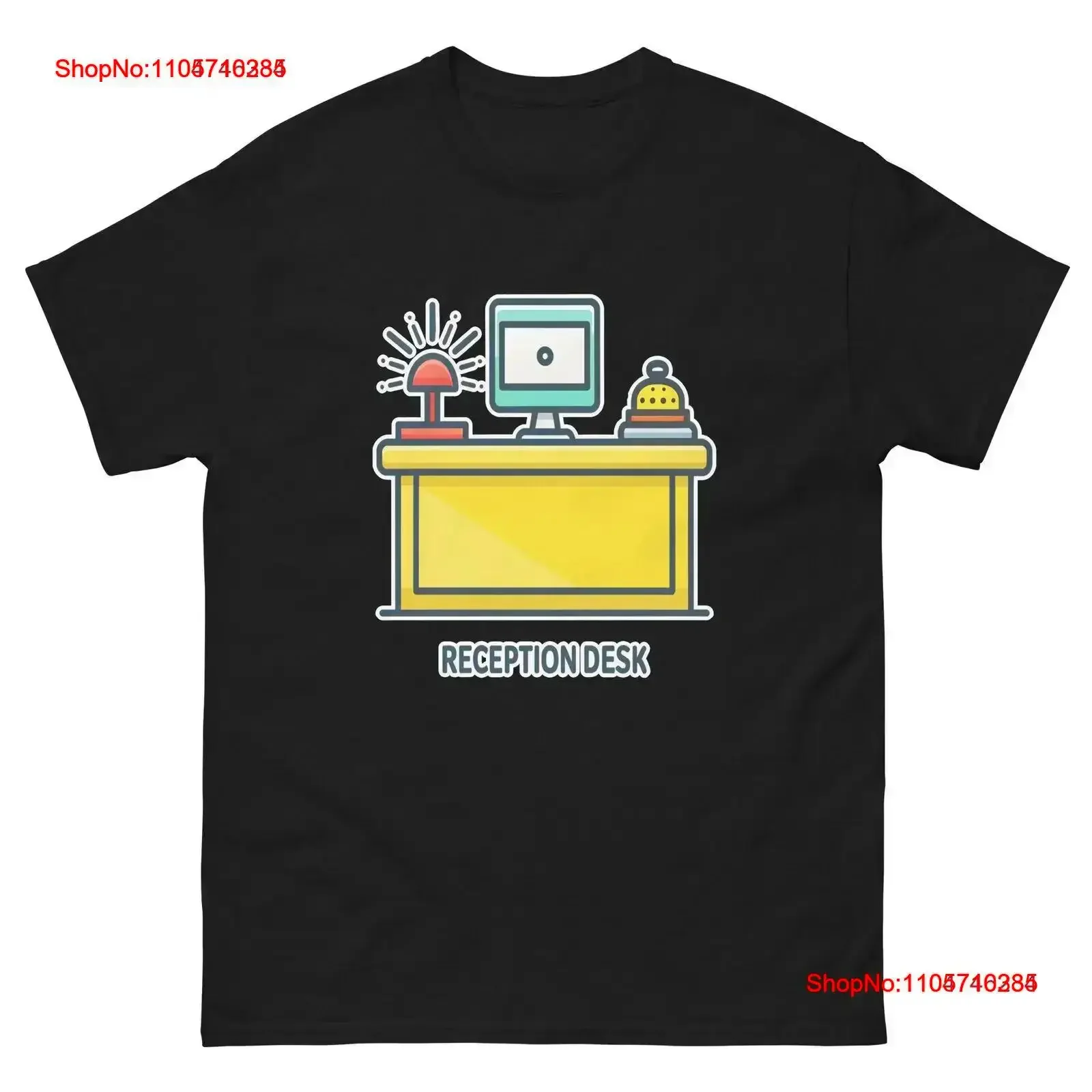 Reception Desk Hotel Item Travel Motel T Shirt vintage Washed Slightly designer clothes Comfortable Casual streetwear Versatile