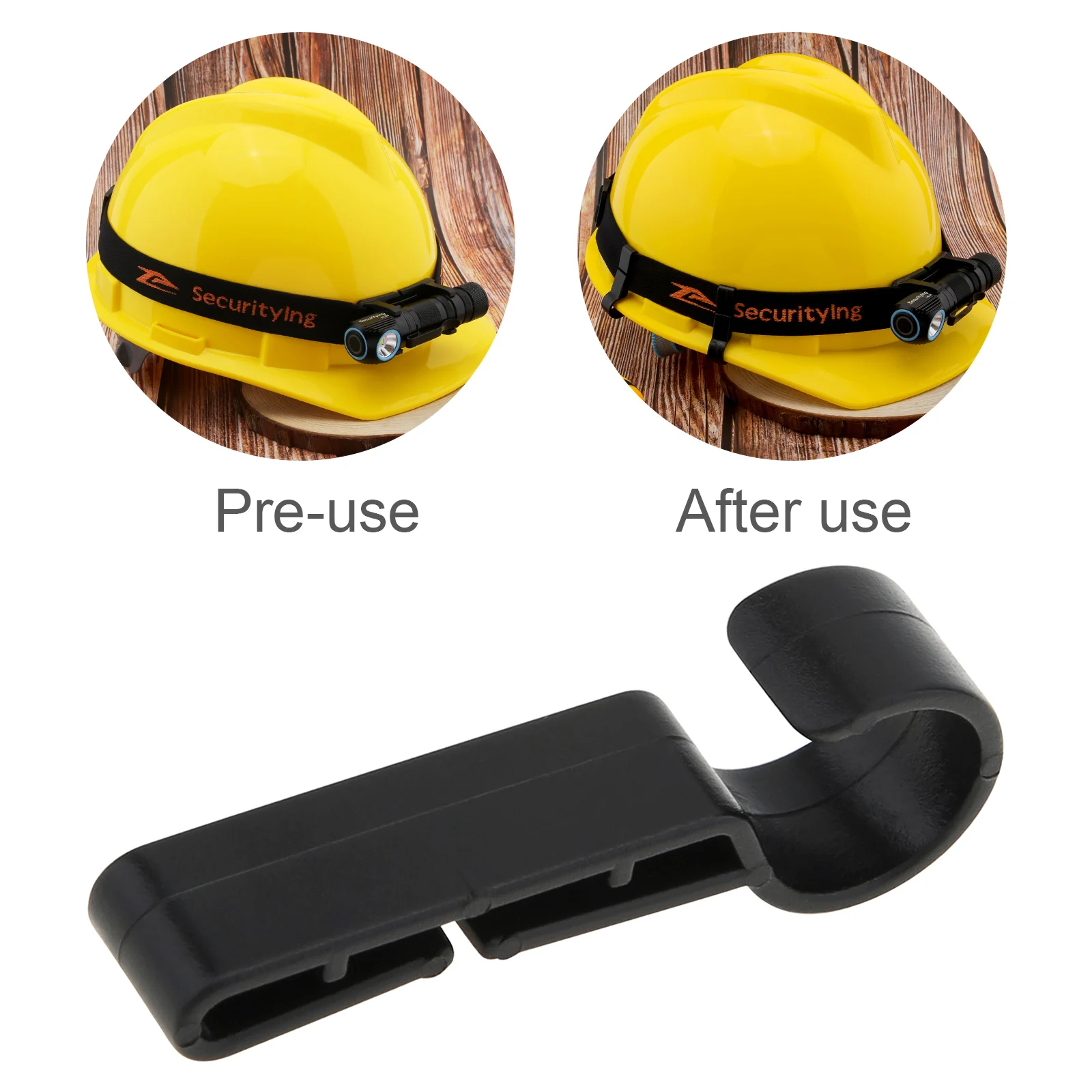 4pcs Plastic  Helmet Clips Easy Mount Hard Hat Light Clips Torch Headlamp Clamp Holder Led Flashlight Parts Accessories